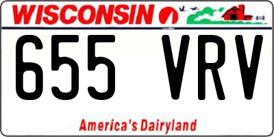 WI license plate 655VRV