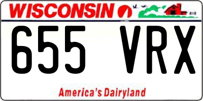 WI license plate 655VRX