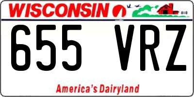 WI license plate 655VRZ
