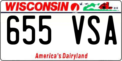 WI license plate 655VSA