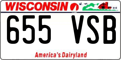 WI license plate 655VSB