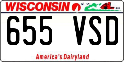 WI license plate 655VSD