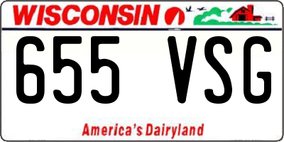 WI license plate 655VSG