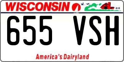 WI license plate 655VSH