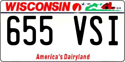 WI license plate 655VSI