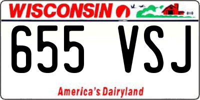 WI license plate 655VSJ