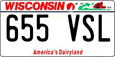WI license plate 655VSL