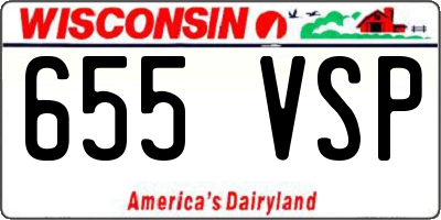WI license plate 655VSP