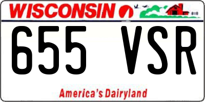 WI license plate 655VSR