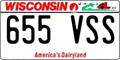 WI license plate 655VSS