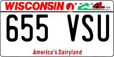 WI license plate 655VSU
