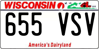 WI license plate 655VSV