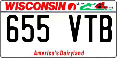 WI license plate 655VTB