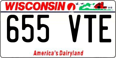 WI license plate 655VTE