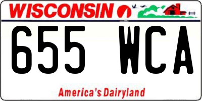 WI license plate 655WCA