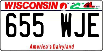 WI license plate 655WJE