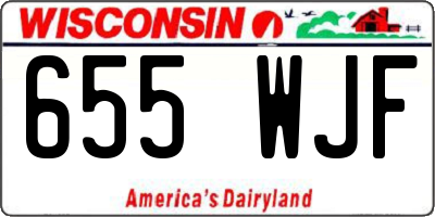 WI license plate 655WJF