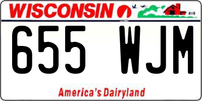 WI license plate 655WJM
