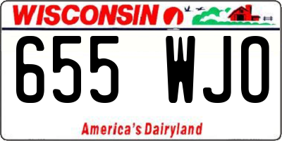 WI license plate 655WJO