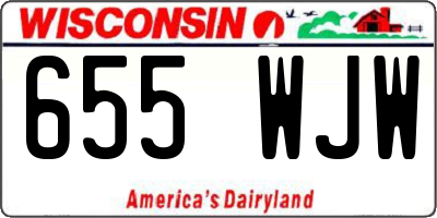 WI license plate 655WJW