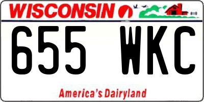 WI license plate 655WKC