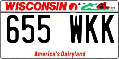 WI license plate 655WKK