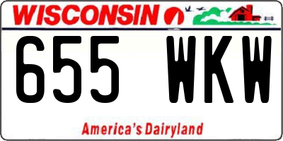 WI license plate 655WKW