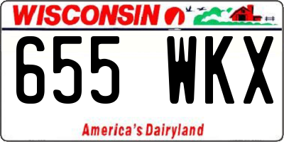 WI license plate 655WKX