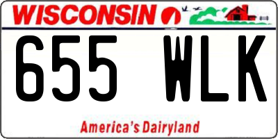 WI license plate 655WLK