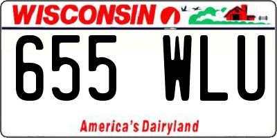 WI license plate 655WLU