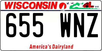 WI license plate 655WNZ