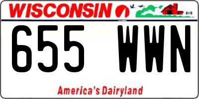 WI license plate 655WWN