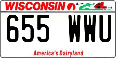 WI license plate 655WWU