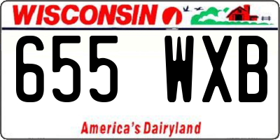 WI license plate 655WXB