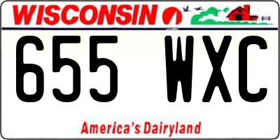 WI license plate 655WXC
