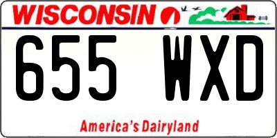 WI license plate 655WXD