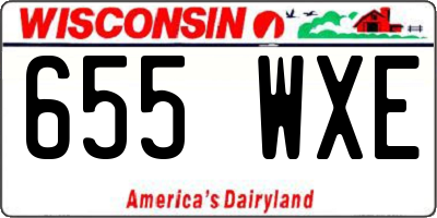 WI license plate 655WXE
