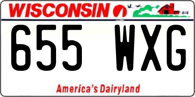 WI license plate 655WXG