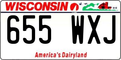 WI license plate 655WXJ