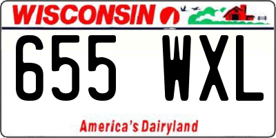 WI license plate 655WXL