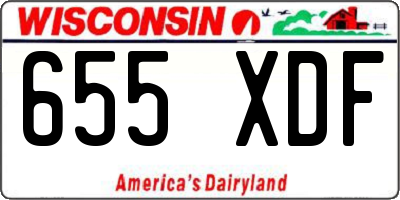 WI license plate 655XDF