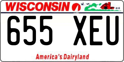 WI license plate 655XEU