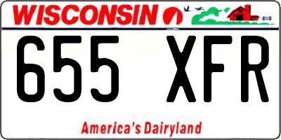WI license plate 655XFR