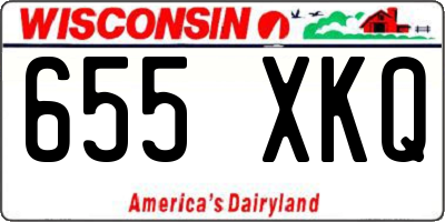 WI license plate 655XKQ