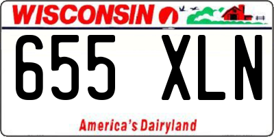 WI license plate 655XLN