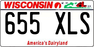 WI license plate 655XLS