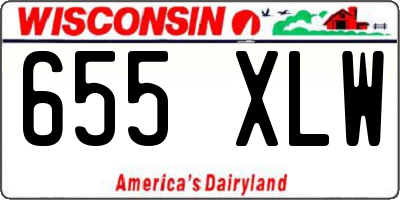 WI license plate 655XLW