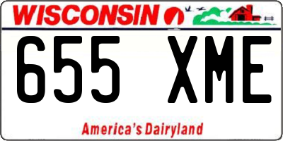 WI license plate 655XME