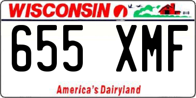 WI license plate 655XMF