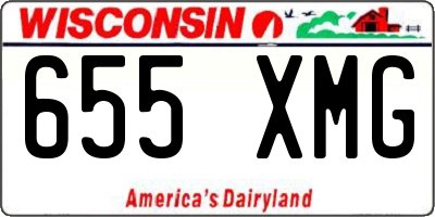 WI license plate 655XMG